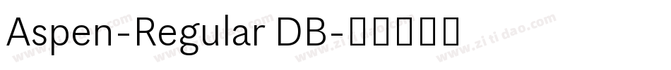 Aspen-Regular DB字体转换